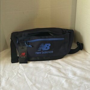 New Balance Large Navy Crossbody Belt Bag – Blue Logo, Multi-Pockets